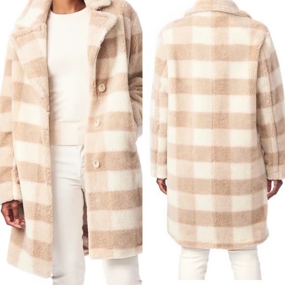 Bernardo check teddy coat Clearance